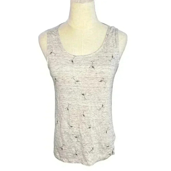 Cynthia Rowley Tops - Cynthia Rowley 100% Linen Martini Tank Top Grey S